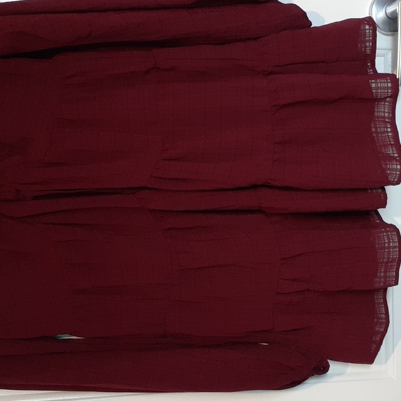 BNWT Glassons sz 12 maroon red long sleeve dress - Picture 7 of 10